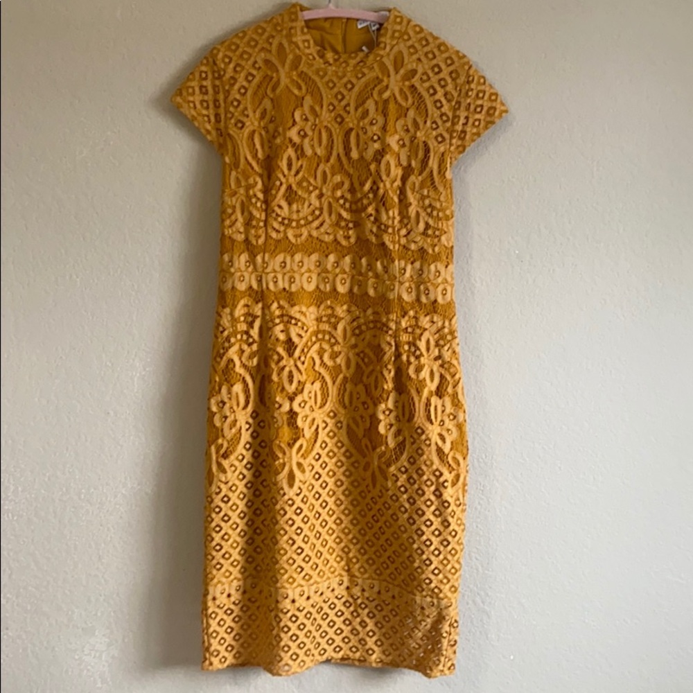 Tags Attached Baltic Born Mustard Lace Dress